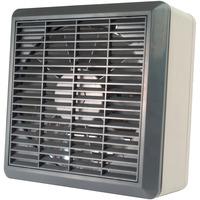 Manrose 150mm Commercial Grey Automatic Window Fan w/ Internal Thermo-activated Shutters