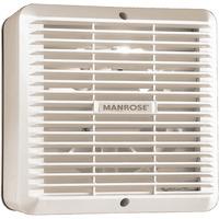 Manrose 230mm Commercial Grey Automatic Window Fan w/ Internal Thermo-activated Shutters