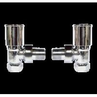 Madison Round Radiator Valve Set - Angled