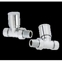 madison round radiator valve set straight