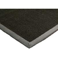 malmo black with grey border sisal rug