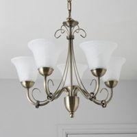 Manor Gold 5 Lamp Pendant Ceiling Light