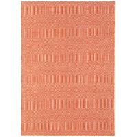 madison orange geometric cotton wool rug