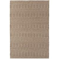 madison brown geometric cotton wool rug