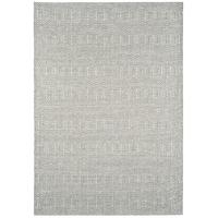 madison silver geometric cotton wool rug