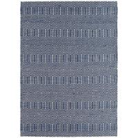 Madison Black Geometric Cotton & Wool Rug