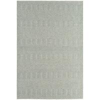 madison duck egg blue geometric cotton wool rug