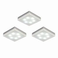 marci 3 x 15w led square under cabinet kit 330lm 85660