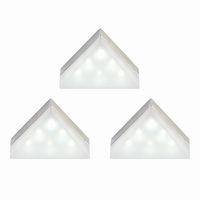 marci 3 x 15w led triangle under cabinet kit 330lm 85661