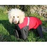 Made in the UK extreme trouser suit dog coat - red - 80cm / 32inch