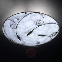 Marbled ceiling lamp MOL with metal decoration