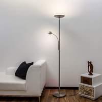 Malea - LED uplight with reading arm, nickel