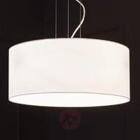 Madalina fabric pendant light with white lampshade