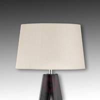 Maura fabric floor lamp with wooden base