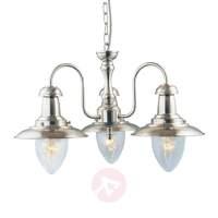 Maritime Fisherman hanging light, satin silver