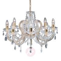 Marie Therese chandelier, 8-fl. brass