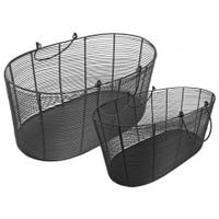 manor wire log basket large black