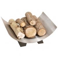 Manor Crescent Log Tray, Crescent Log Tray, Silver