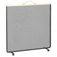 Manor Classic Single Panel Fireguard, Black & Brass, Medium