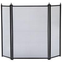 Manor Regency 3 Fold Folding Fireguard, Black, Regency Fireguard