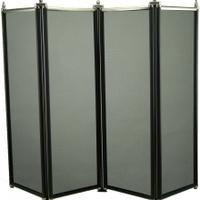 Manor Regency 4 Fold Folding Fireguard, Black & Pewter, Regency 4 Fold