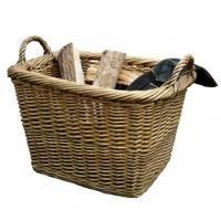 manor country log basket medium wood