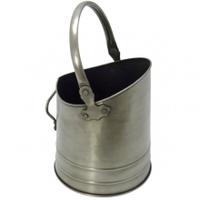 Manor Flanders Coal Hod, Antique Pewter, Flanders Coal Bucket