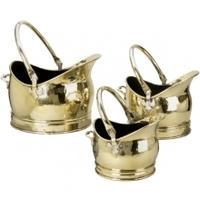 Manor Cathedral Helmets Coal Buckets, Brass, - inch