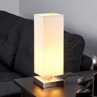 martje white table light with e14 led lamp