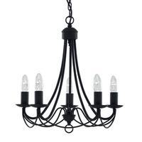 maypole matt black 5 lamp ceiling light