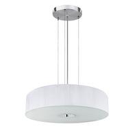 Madison Contemporary Chrome Pendant With White String Shade