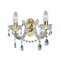 Marie Therese 2 Lamp Crystal Wall Light With Droplets