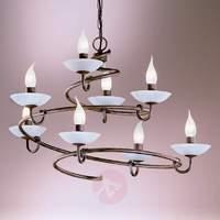 Mauro Chandelier Unusual with Scavo Glass