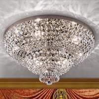 Magnificent crystalceiling lamp Sheraton chrome