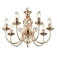 Malaga 7 Light Classic Knot Twist Ceiling Light French Gold