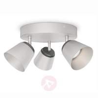 Matt chrome LED circular ceiling spotlight Dender