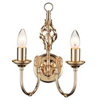 malaga 2 light classic knot twist wall light french gold