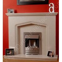 Marquis Pearl Stone Marble Fireplace Package With Gas Fire