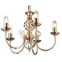 malaga 5 light classic knot twist ceiling light french gold