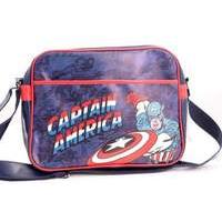 marvel captain america comic book messenger bag blue