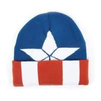 Marvel Comics Captain America: Civil War Knitted Cap Shield Logo Pattern Cuffed Beanie One Size Multi-colour (kc251006cap)
