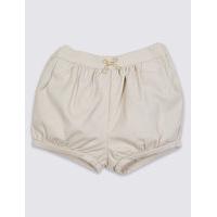 Marie-Chantal Girls Cotton Textured Shorts with Stretch (3 Months - 5 Years)