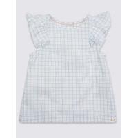 Marie-Chantal Girls Woven Check Top (3 Months - 5 Years)