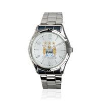 manchester city mens steel bracelet watch