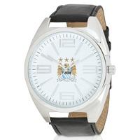 manchester city mens pu strap watch