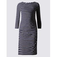 Maternity Striped Dress with Modal