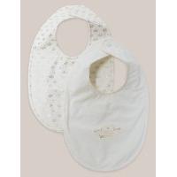 marie chantal 2 pack woven crown bibs