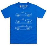 Mazda MX-5 Generations Kid\'s T Shirt