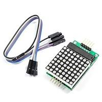 MAX7219 Red Dot Matrix Module with 5-Dupont Lines for (For Arduino) (Works with Official (For Arduino) Boards)
