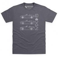 Mazda MX-5 Generations Side T Shirt